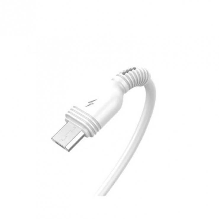 Imagine Cablu de date si incarcare USB 2.0 la micro USB 1m Alb, GC-75M*